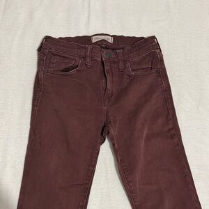 Madewell Women's Burgundy Skinny Jeans